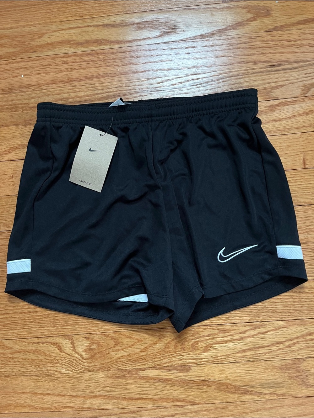 Nike Women’s Black Shorts with White Swoosh Accent
